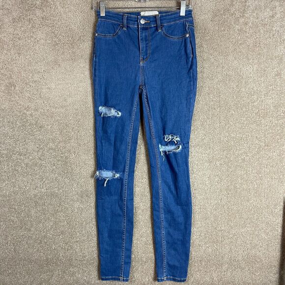 Free People Jeans Womens 26 Skinny Distressed Long‎ & Lean Jegging High Rise - Picture 3 of 13